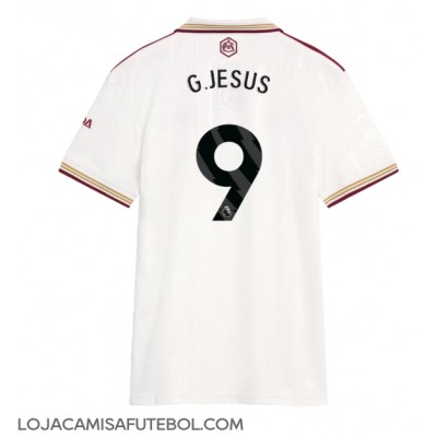 Camisa de Futebol Arsenal Gabriel Jesus #9 Equipamento Alternativo Mulheres 2025-26 Manga Curta Camisa de Futebol Arsenal Gabriel Jesus #9 Equipamento Alternativo Mulheres 2025-26 Manga Curta